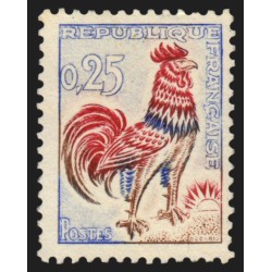 n°1331d, variété "papier jaune sous UV", Coq de Decaris, neuf ** sans charnière