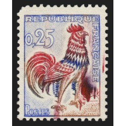 n°1331, variété "maculage rouge", Coq de Decaris, neuf ** sans charnière