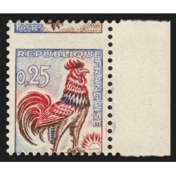 n°1331f, variété "piquage à cheval", Coq de Decaris, neuf ** , signé CALVES