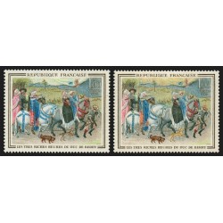 n°1457b, variété "Sans le jaune" + normal, neuf ** sans charnière - SUPERBE