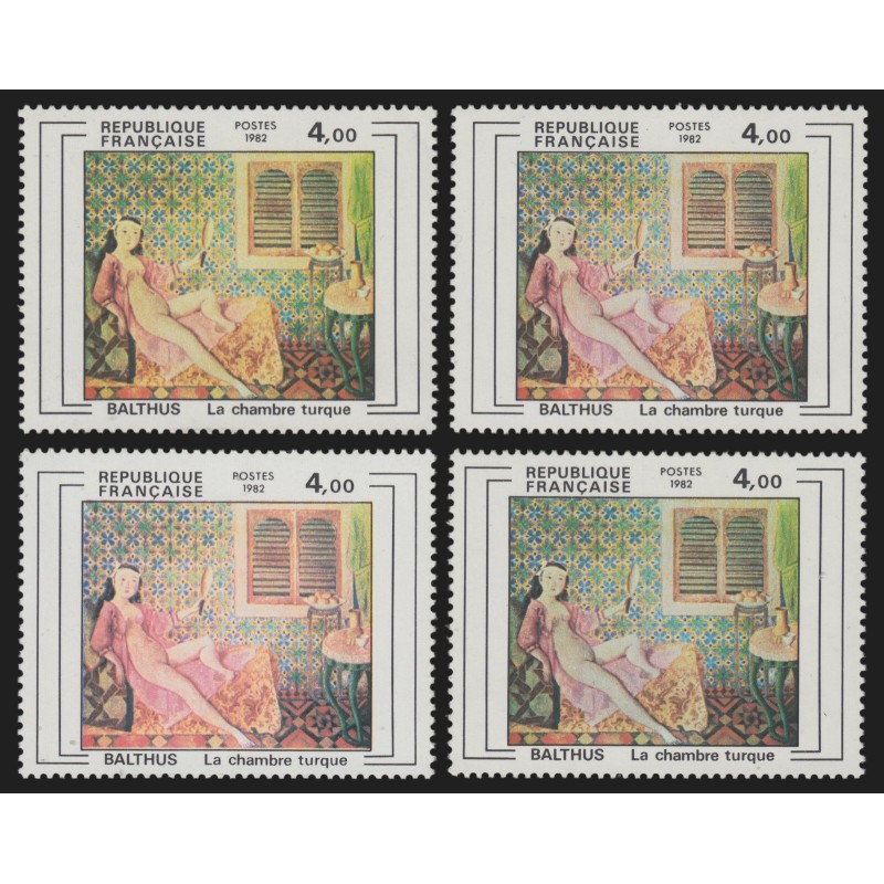 n°2245, en 3 variétés de couleurs + normal, Balthus, neufs ** - SUPERBE