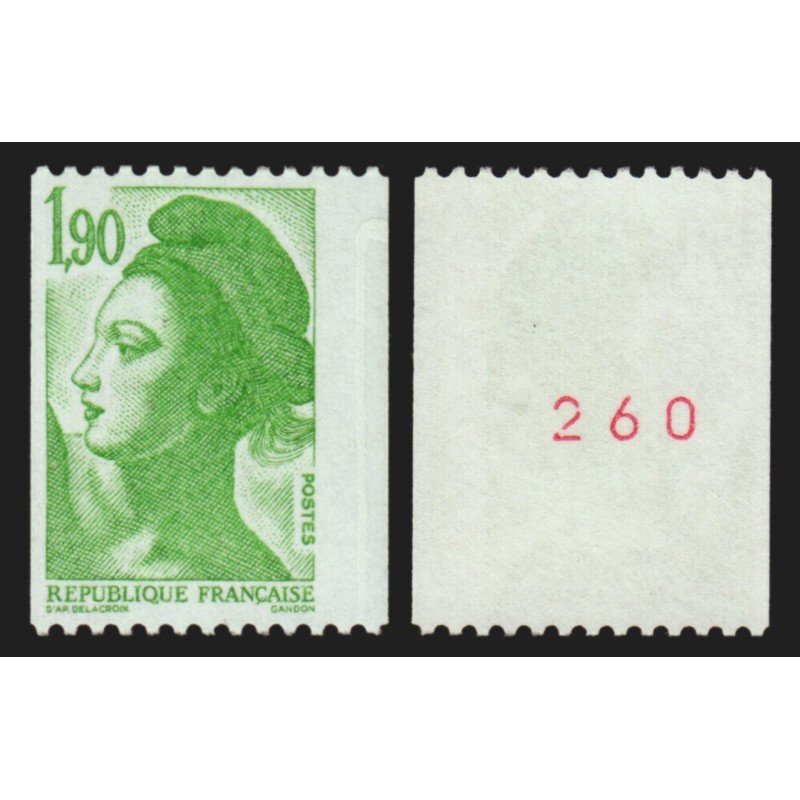 n°2426i, variété "bande de phosphore à droite + numéro rouge au verso", neuf **