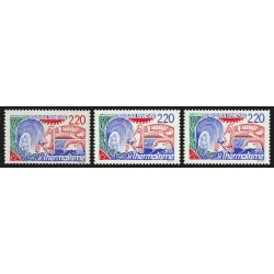 n°2556a + 2556b, variétés "Faciale rouge" + "Au doigt coupé", neufs ** SUPERBE