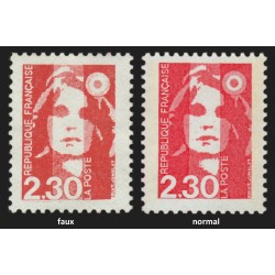 n°2614f, Faux de Marseille + normal, Marianne de Briat, neufs ** - SUPERBE