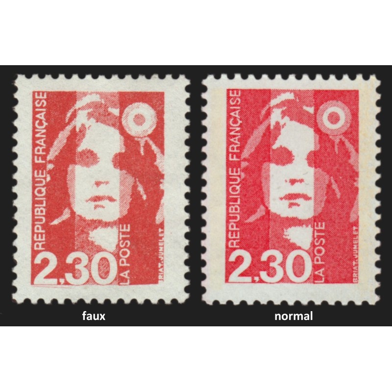 n°2614f, Faux de Marseille + normal, Marianne de Briat, neufs ** - SUPERBE