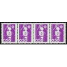 n°2619h et 2619d se tenant, "taches blanches" + "plumet", 50c violet, neufs **