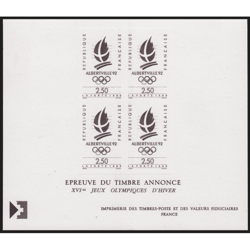 n°2632, épreuve de luxe, Albertville 1992 Jeux Olympiques d'hiver - SUPERBE