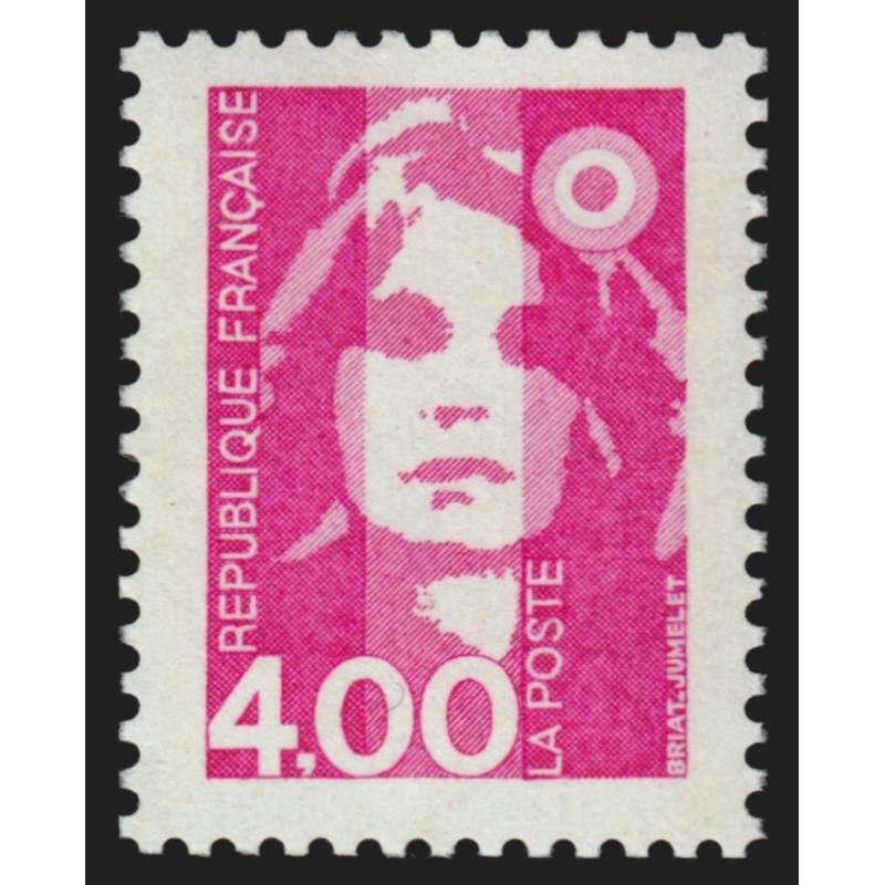 n°2717a, variété "Sans bande de phosphore", Marianne de Briat 4fr rose, neuf **