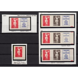 n°2874, lot de variétés n°2874a, 2874c, 2874ca, 2874cb, Briat, neufs ** SUPERBE
