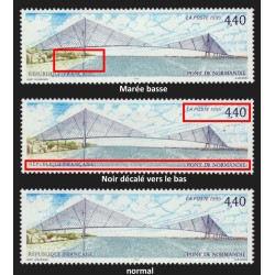 n°2923, deux variétés : "Marée basse" et "Noir décalé", neufs ** sans charnière