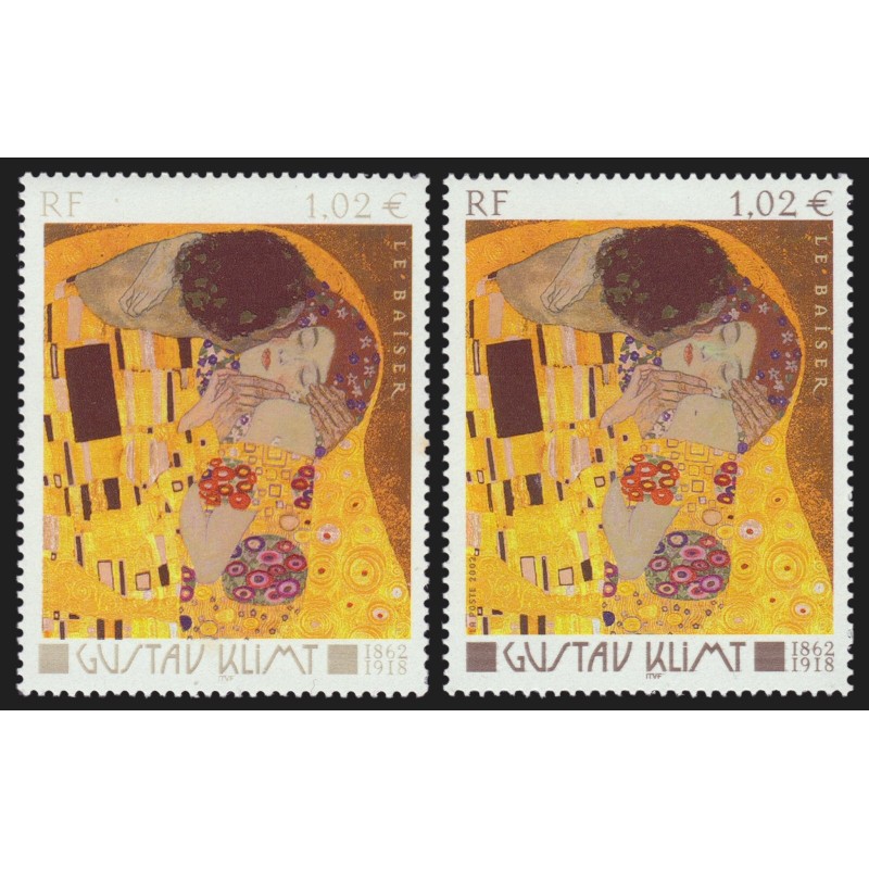 n°3461, variété "RF, faciale et légende très pâle", Gustave Klimt, neuf **