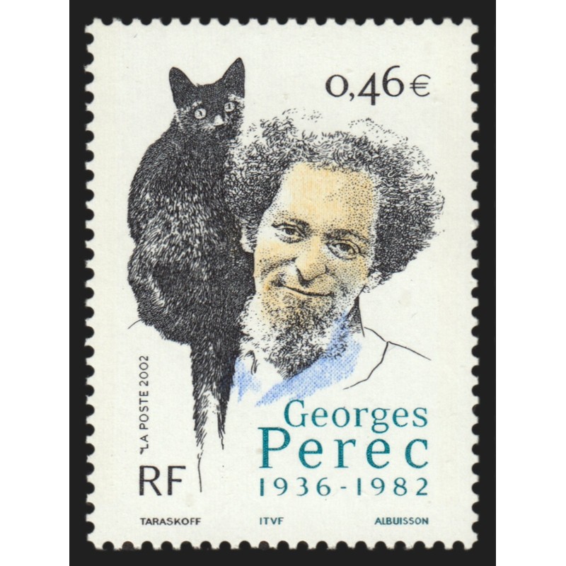 n°3518a, variété "Sans bande de phosphore", Georges Perec, neuf ** - SUPERBE