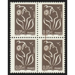 n°3754, variété "Griffure", Marianne de Luquet, 0€05 bistre-noir, neuf **
