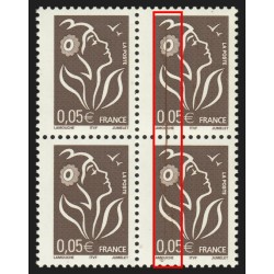 n°3754, variété "Griffure", Marianne de Luquet, 0€05 bistre-noir, neuf **