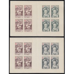 Carnet Croix-Rouge 1962, n°2011/2011A, les deux tirages, neufs ** - SUPERBE