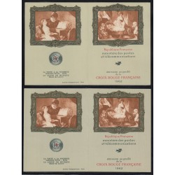 Carnet Croix-Rouge 1962, n°2011/2011A, les deux tirages, neufs ** - SUPERBE