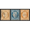 n°36/38, Cérès Siège de Paris 1870, série complète, oblitérés - TB 1er choix