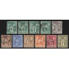 n°61/72 (sauf n°62), Sage 1876, série complète Type I, oblitérés - TB 1er choix