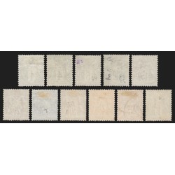 n°61/72 (sauf n°62), Sage 1876, série complète Type I, oblitérés - TB 1er choix