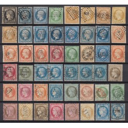 France 1849/1875 Lot Napoléon et Cérès, nuances, oblitérés COTE +1.000€ - B/TB