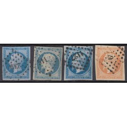 France 1849/1875 Lot Napoléon et Cérès, nuances, oblitérés COTE +1.000€ - B/TB