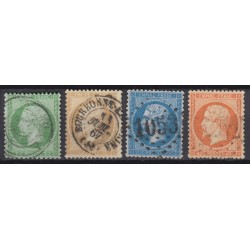 France 1849/1875 Lot Napoléon et Cérès, nuances, oblitérés COTE +1.000€ - B/TB