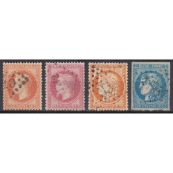 France 1849/1875 Lot Napoléon et Cérès, nuances, oblitérés COTE +1.000€ - B/TB