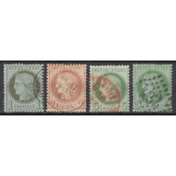 France 1849/1875 Lot Napoléon et Cérès, nuances, oblitérés COTE +1.000€ - B/TB