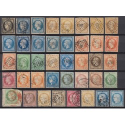 France 1849/1875 Lot Napoléon et Cérès, nuances, oblitérés COTE 880€ - B/TB