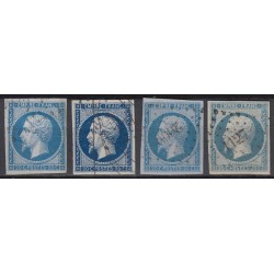 France 1849/1875 Lot Napoléon et Cérès, nuances, oblitérés COTE 880€ - B/TB