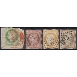 France 1849/1875 Lot Napoléon et Cérès, nuances, oblitérés COTE 880€ - B/TB