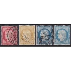 France 1849/1875 Lot Napoléon et Cérès, nuances, oblitérés COTE 880€ - B/TB
