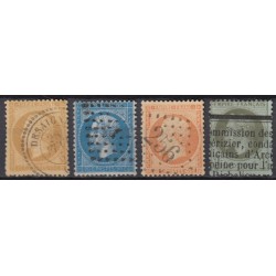 France 1849/1875 Lot Napoléon et Cérès, nuances, oblitérés COTE 730€ - B/TB