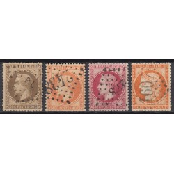 France 1849/1875 Lot Napoléon et Cérès, nuances, oblitérés COTE 730€ - B/TB