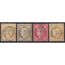 France 1849/1875 Lot Napoléon et Cérès, nuances, oblitérés COTE 730€ - B/TB