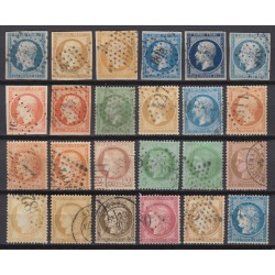 France 1849/1875 - Superbe collection 24 timbres Napoléon Cérès - TB 1er choix