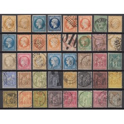 France 1849/1890 - Superbe collection 40 timbres Napoléon Cérès - TB 1er choix