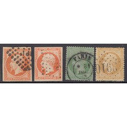 France 1849/1890 - Superbe collection 40 timbres Napoléon Cérès - TB 1er choix