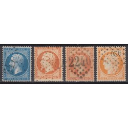 France 1849/1890 - Superbe collection 40 timbres Napoléon Cérès - TB 1er choix