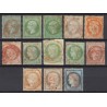 France 1860/1875 - Lot de 14 oblitérations ROUGE sur Napoléon et Cérès - B/TB