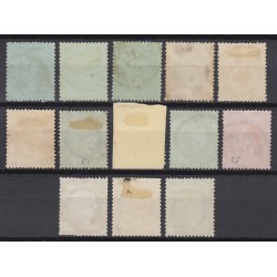 France 1860/1875 - Lot de 14 oblitérations ROUGE sur Napoléon et Cérès - B/TB