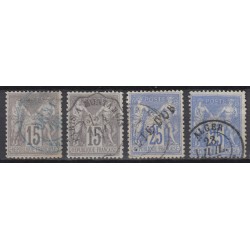 France 1876/1890 - Lot de 43 oblitérations "exotiques" sur types Sage - B/TB