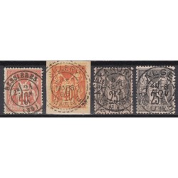 France 1876/1890 - Lot de 43 oblitérations "exotiques" sur types Sage - B/TB