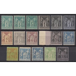 France 1876/1898 - type Sage, lot neufs * avec charnière COTE 730€ - B/TB