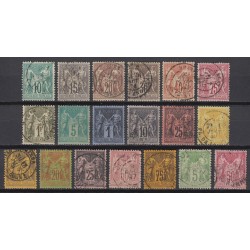 France 1876/1890 - Belle collection au type Sage COTE 385 € - TB D'ASPECT