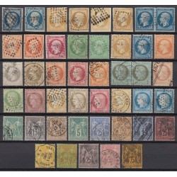 France 1849/1890 - Collection timbres Cérès Napoléon, COTE 950 € - TB D'ASPECT