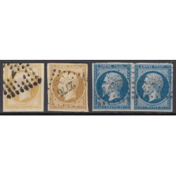 France 1849/1890 - Collection timbres Cérès Napoléon, COTE 950 € - TB D'ASPECT
