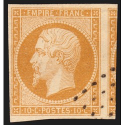 n°13A, Napoléon non-dentelé 10c bistre, effigie bien dégagée et voisin - TTB