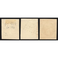 n°13A, les 3 nuances, bistre, bistre-orange, bistre-brun, oblitérés - TB