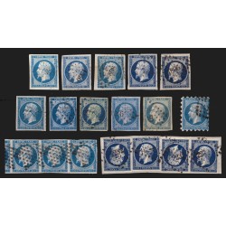 n°14A, Napoléon non-dentelé 20c bleu, joli nuancier de couleurs - TTB D'ASPECT